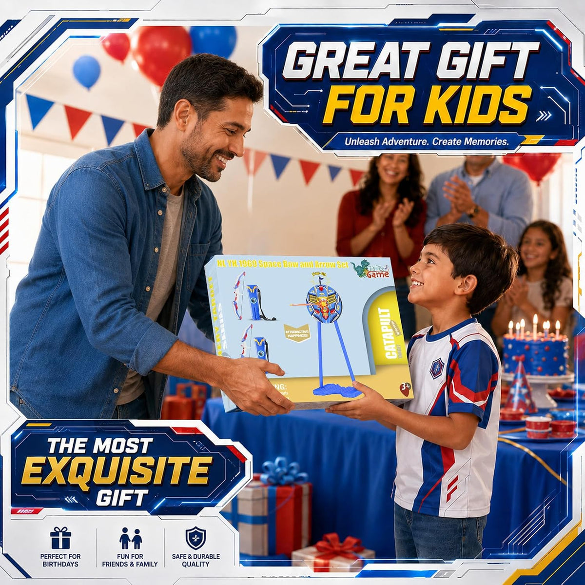 Paquete de 2 juguetes de arco y flecha para niños, con luz LED, con 20 flechas de ventosa, objetivo de pie y funda de flecha, juguetes para interiores y exteriores, regalos de cumpleaños para niños de