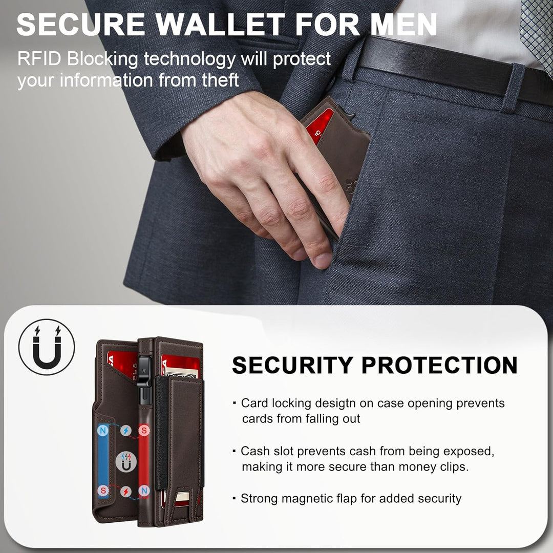 Cartera SEMORID para hombres con soporte de tarjetas de crédito del...
