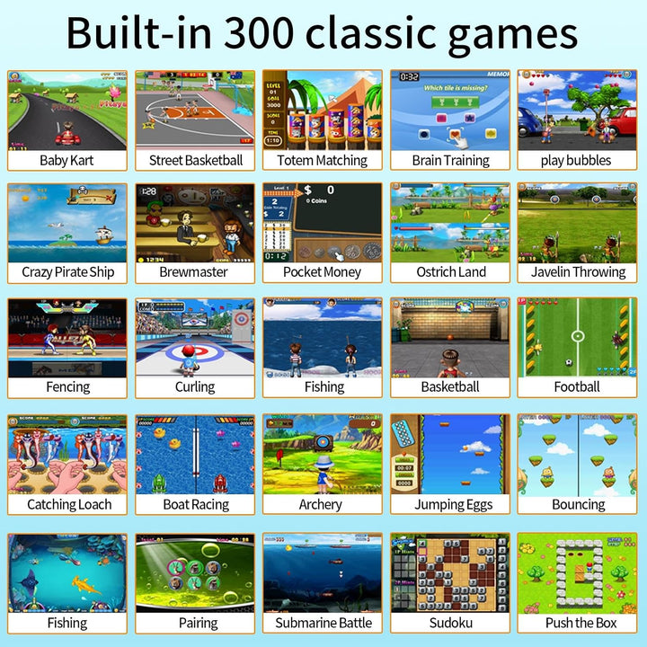 Damcoola Juego de mano para niños, 300 juegos integrados, cuenta co...