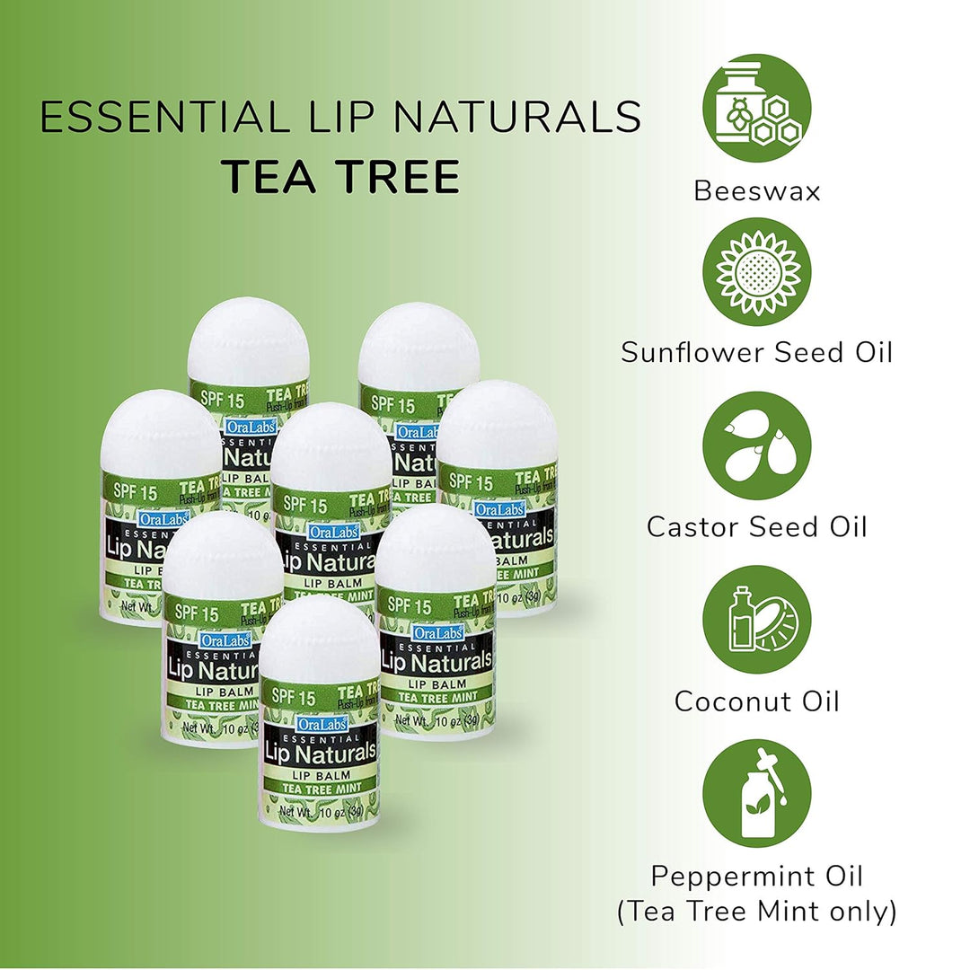 Mini bálsamos Lip Naturals®: 3 Sabores, SPF-15, 50 unidades