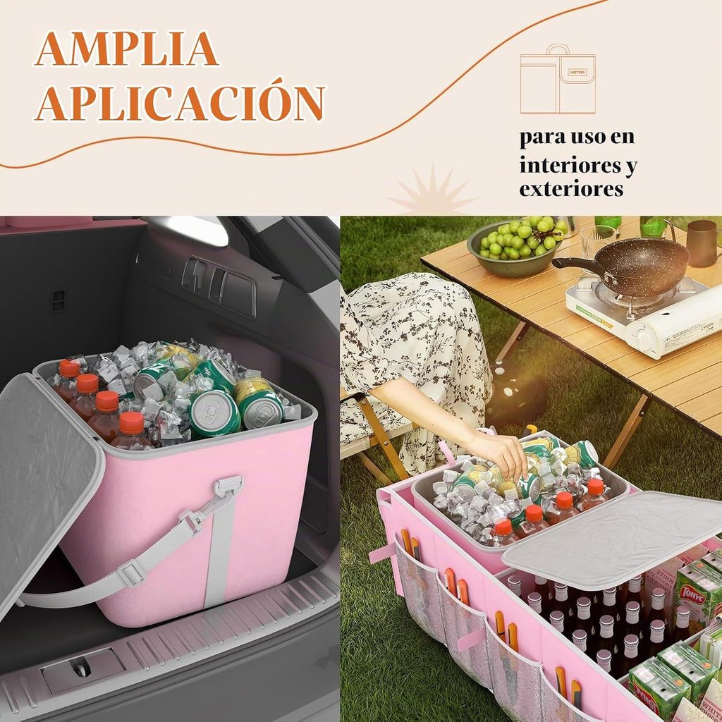 HOTOR - Organizador de maletero, resistente y plegable con enfriador para automóvil, Sudán y SUV