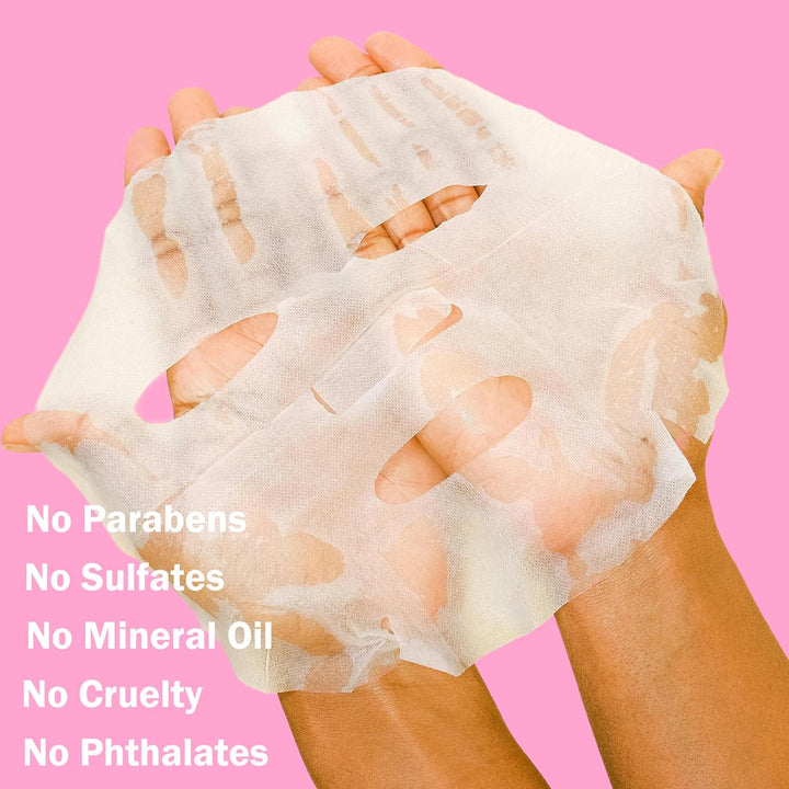 Meleell Paquete de 40 Mascarillas Faciales de Colágeno para el Cuid...