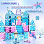 Bloques de construcción magnéticos para niñas, juego de castillo de