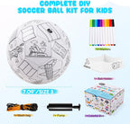 INPODAK Colorea tu propia pelota de fútbol, regalos de fútbol para niñas y