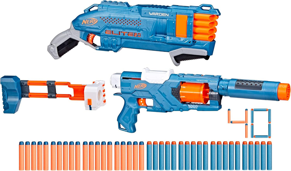 Nerf Nerf Elite 2.0 - Juego de lanzadores y dardos de doble defensa