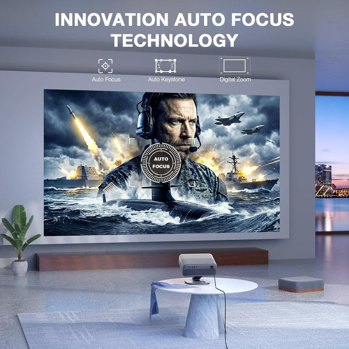 [Ahora con Netflix y 4000 ANSI] Proyector 4K con WiFi y Bluetooth,...