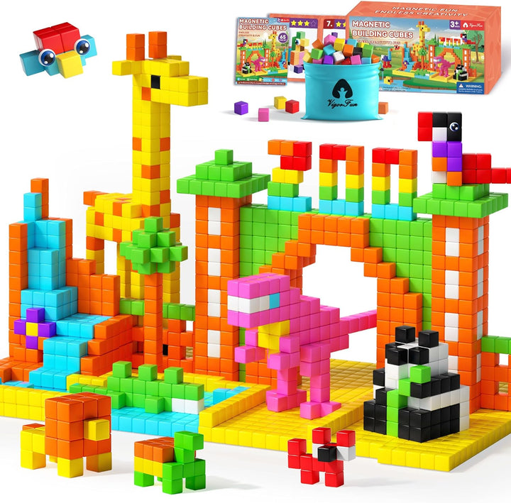Juego de 65 bloques magnéticos, bloques de construcción magnéticos...