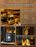 Kit de rincón de libros para cafetería con luz, inserto medieval