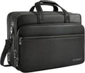 Bolsa de 17" para computadora portable, maletín de viaje con organizador, correa para colgar al hombro expansible, impermeable, para llevar computadora de 15.6", para hombre y para mujer.