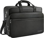 Bolsa de 17" para computadora portable, maletín de viaje con organizador, correa para colgar al hombro expansible, impermeable, para llevar computadora de 15.6", para hombre y para mujer.