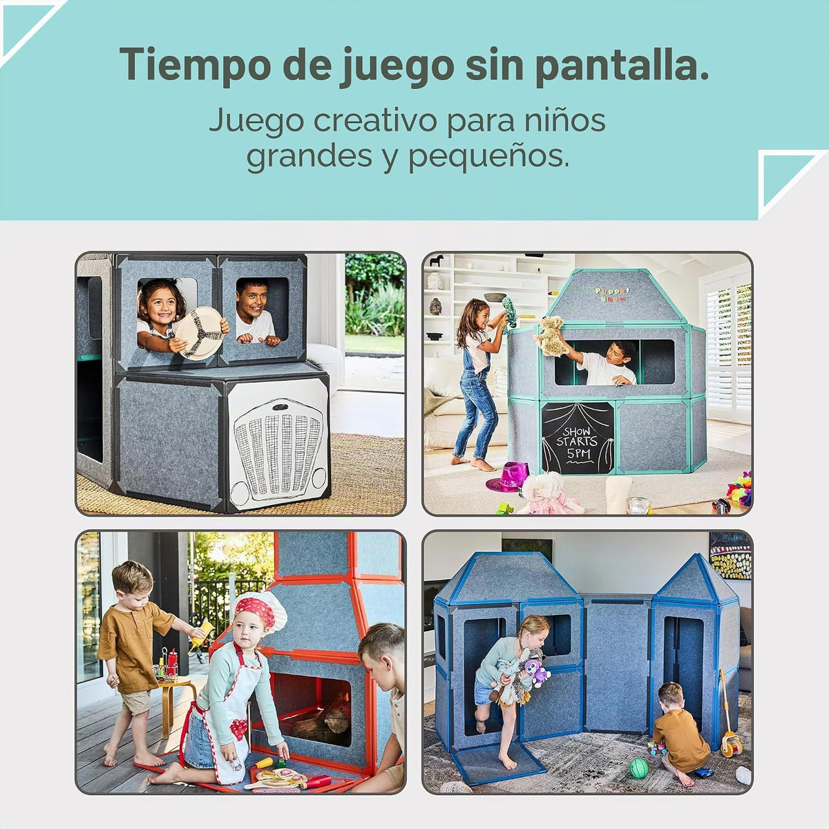 Superspace Paneles de construcción de fuertes magnéticos gigantes – El juego grande, naranja, 24 paneles, azulejos magnéticos de tamaño real para niños, construye fuertes castillos, cohetes, juguete