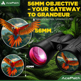 AcePath - Binoculares 15x56 para adultos de alta potencia
