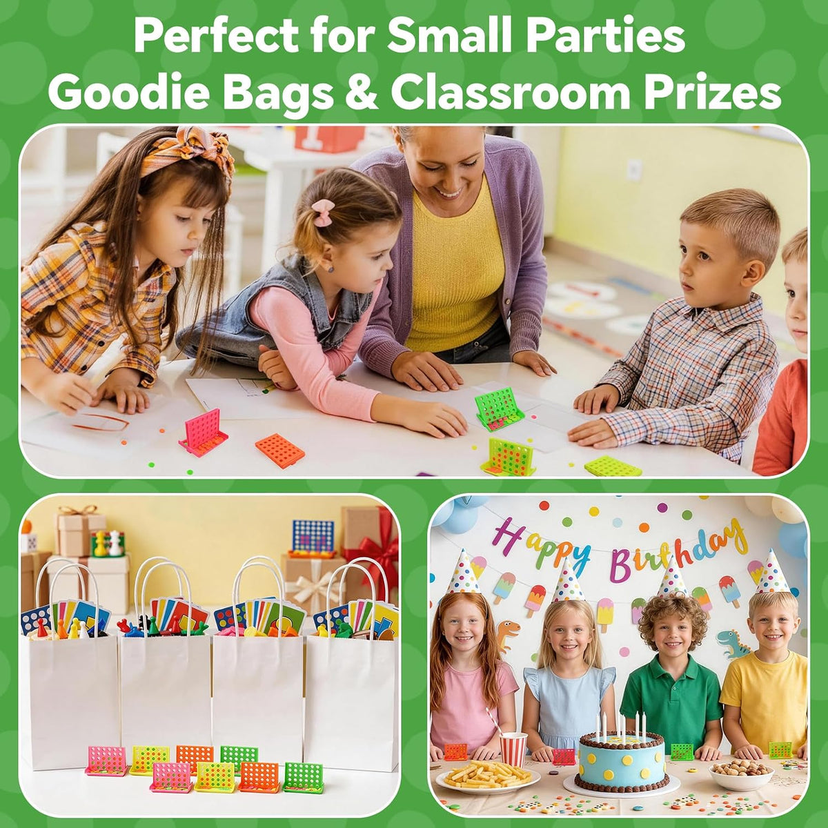 Paquete de 48 juegos 4 en una fila, mini bolsillo para conectar cuatro juegos para niños, regalos de fiesta, bolsas de regalo, premios de aula, 4 colores surtidos, rellenos de piñata, regalos de