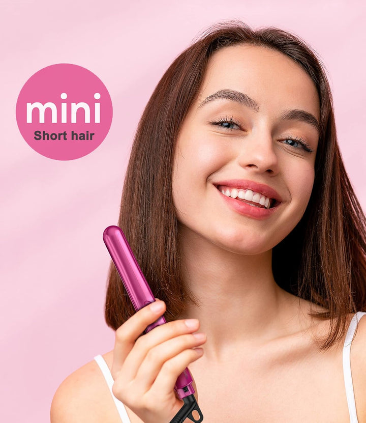 Terviiix Mini plancha plana para flequillo con bordes de pelo corto...