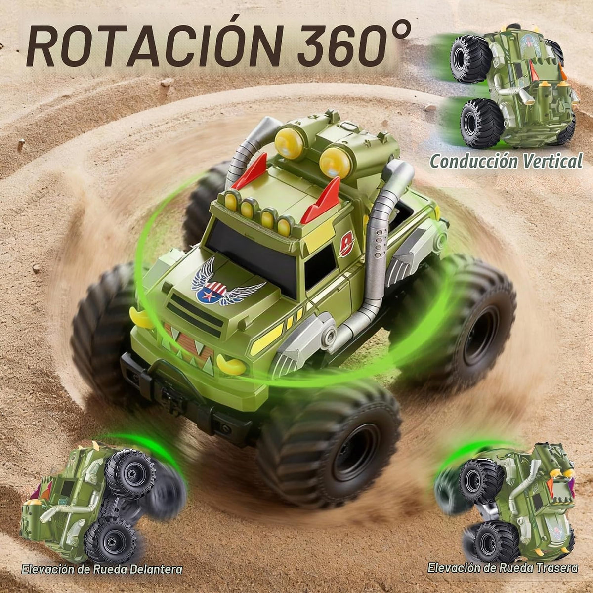 3-en-1 Amphibious Remote Control Car, RC Boat, Water Gun