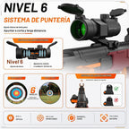 SOFITEN - Pistola de juguete eléctrica con rifle de francotirador automático con acción plegable