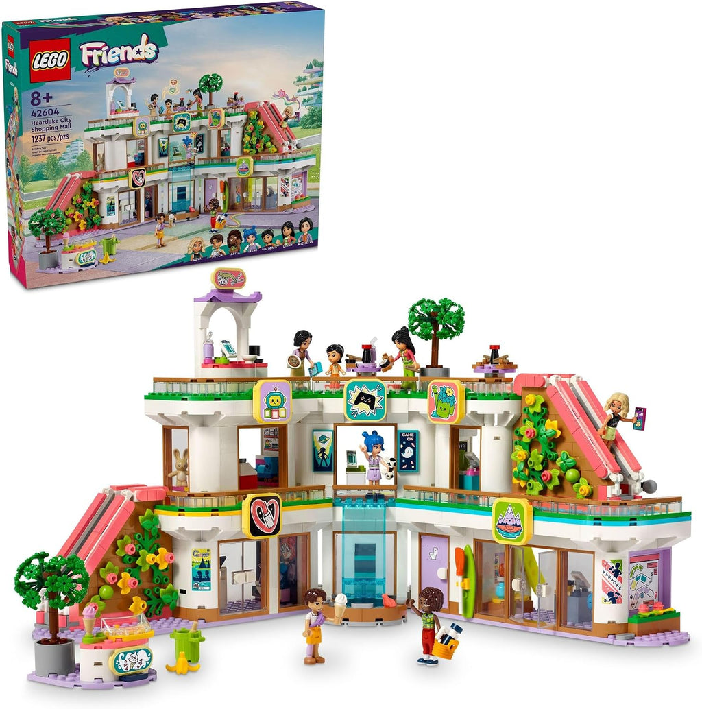 LEGO Friends Heartlake City - Juguete de centro comercial, kit de construcción con accesorios de muñeca pequeña para que los niños desarrollen habilidades sociales y jueguen juntos, juego de regalo para niños de 8 años, niñas y niños, 42604