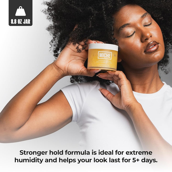 MICHE Gel para el cabello antihumedad sin encrespamiento de fijació...