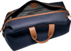 Cole Haan Judson - Bolsa de lona de sarga cepillada para hombre, Luna de medianoche/Nuevo bronceado británico, Judson - Bolsa de lona de sarga cepillada