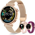 Iaret - Reloj inteligente para mujer, contestar/hacer llamadas, monitor de actividad física de 1.27 pulgadas con monitor de frecuencia cardíaca, sueño, SpO2, reloj inteligente para iPhone Android, más de 110 modos deportivos, elegante reloj para mujer
