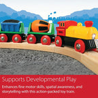 BRIO World - Tren de acción con pilas, motorizado para pistas