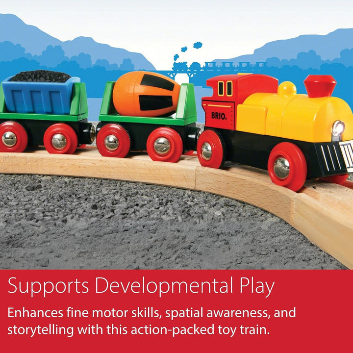 BRIO World - Tren de acción con pilas, motorizado para pistas de ma...