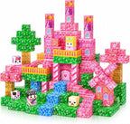 Bloques magnéticos – 100 cubos magnéticos de bloques de construcción, bloques magnéticos transparentes, castillo de princesa, juegos de construcción para niños, juguetes de imanes apilables STEM