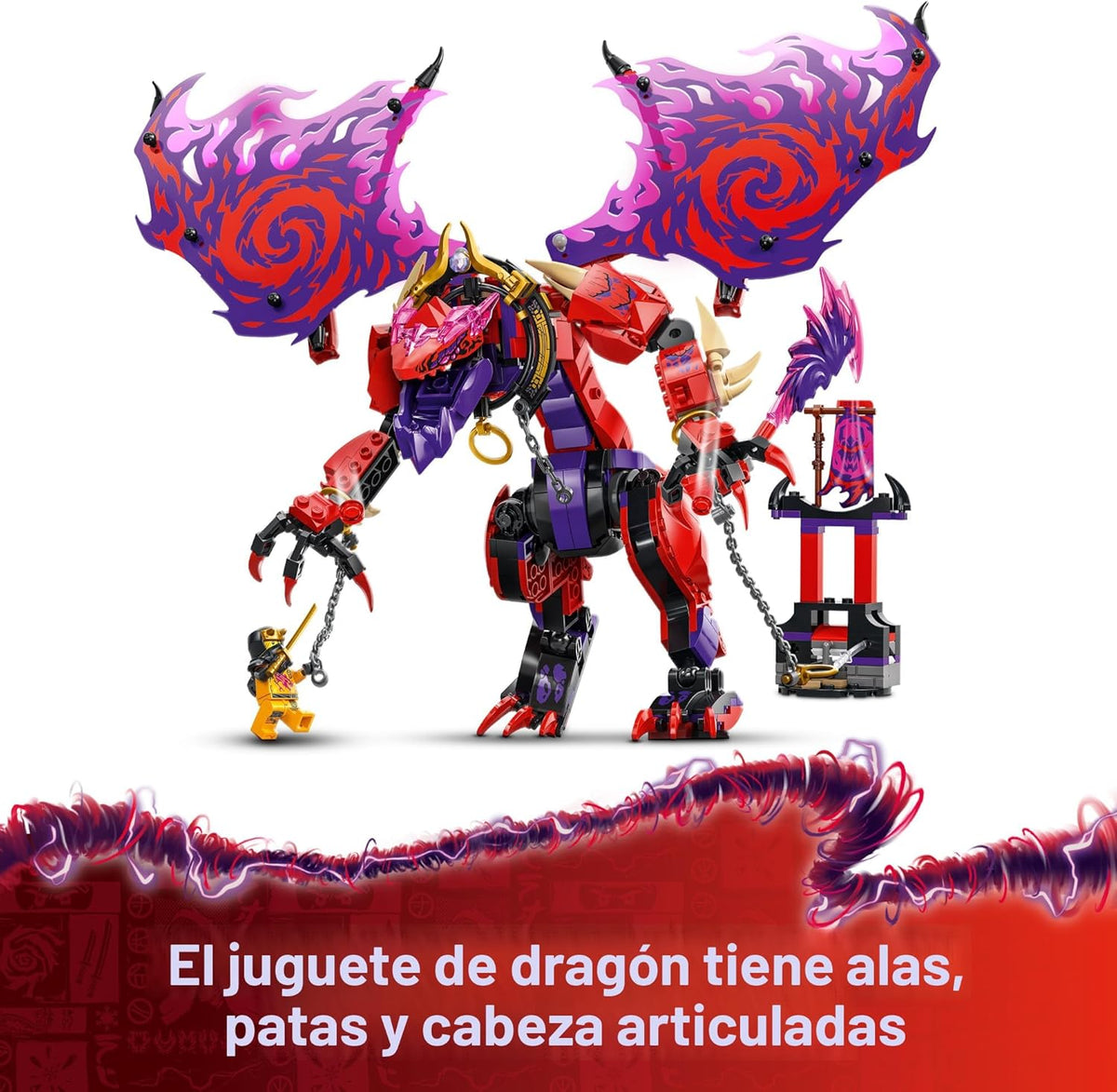 LEGO NINJAGO Thunderfang Dragon of Chaos - Juguete de