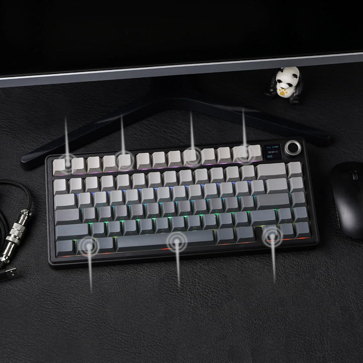 EPOMAKER X Aula F75 MAX - Teclado mecánico inalámbrico con pantalla...