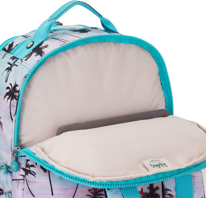 Kipling Seúl - Mochila extra grande para laptop con estampado de pa...