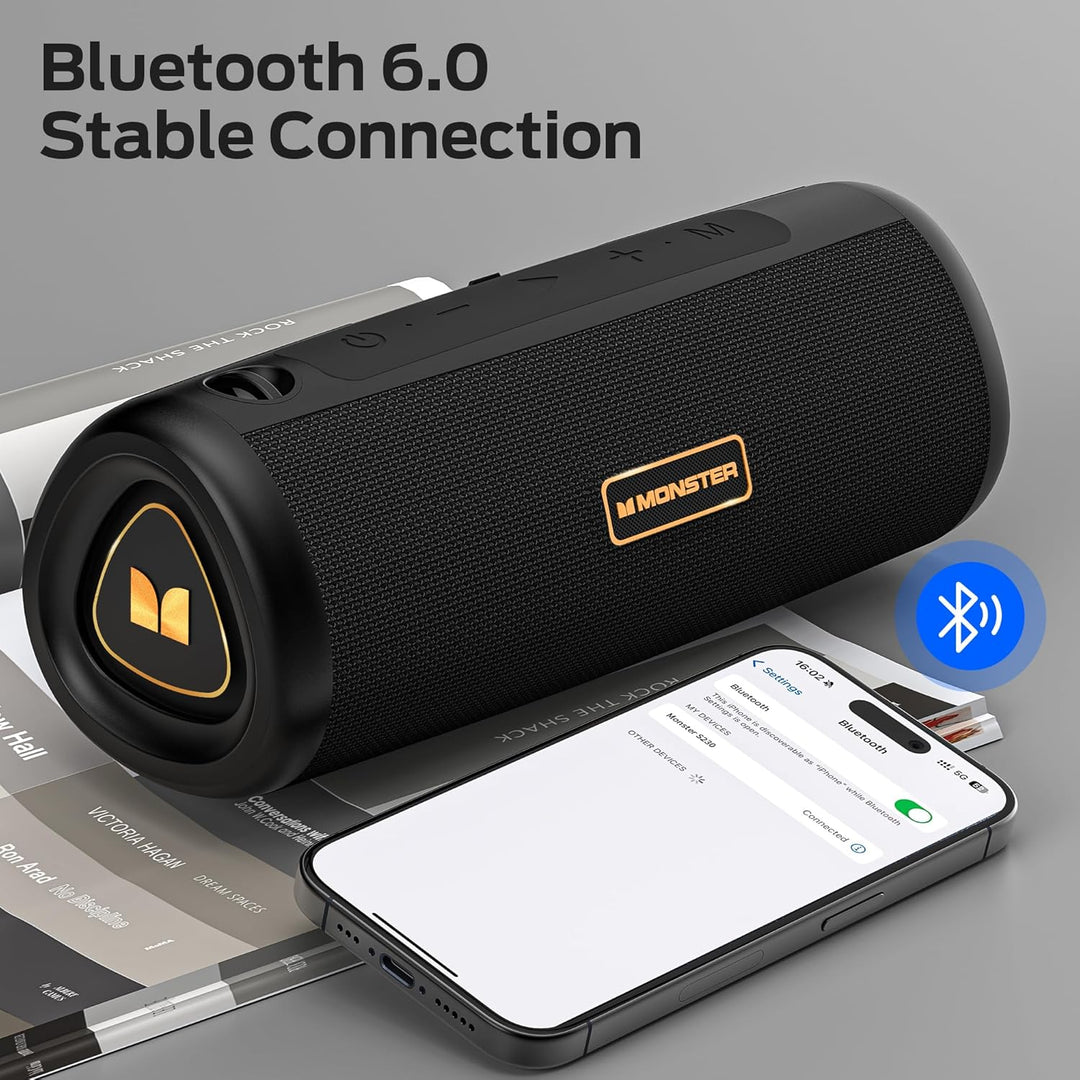 Monster Altavoz Bluetooth S230, altavoz inalámbrico con sonido esté...