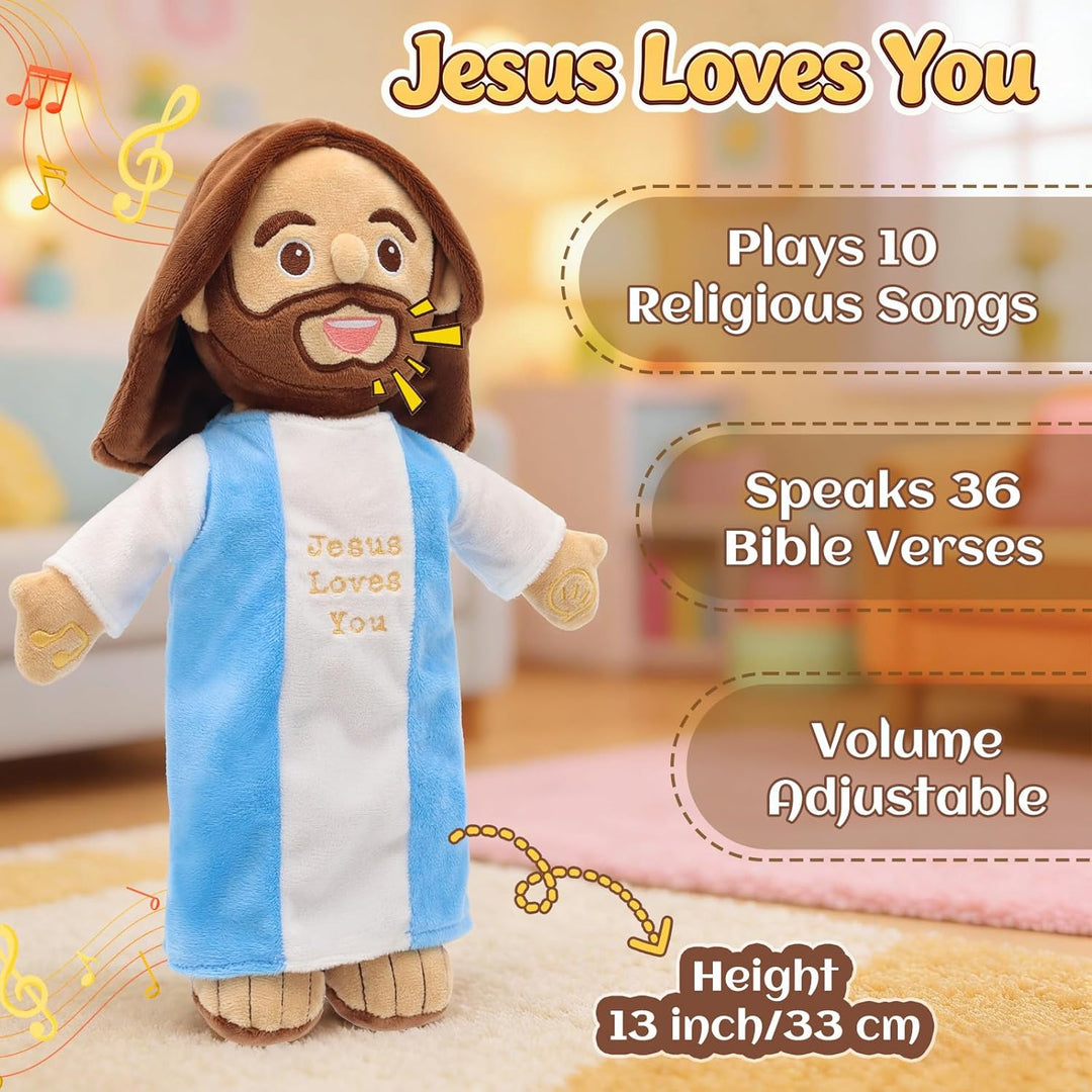 Yelakey Muñeco de peluche que habla Jesús Habla 36