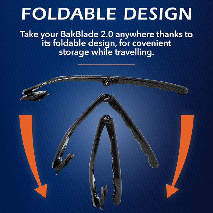 BakBlade Efecto de fibra de carbono 2.0 - Afeitadora de espalda par...