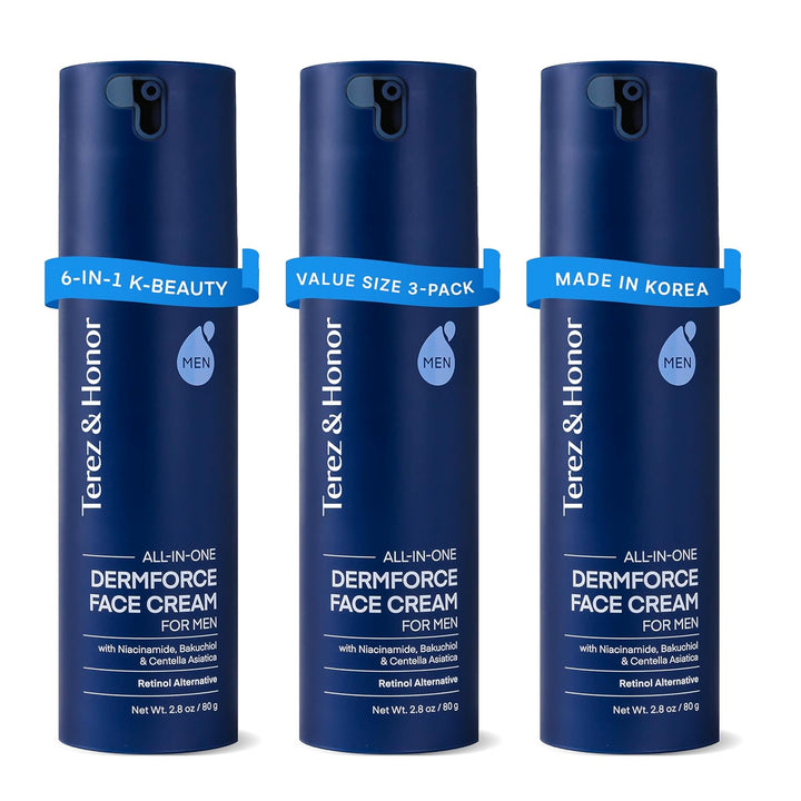 TEREZ&amp;HONOR Crema facial 6 en 1 para hombres: hidratante corean...
