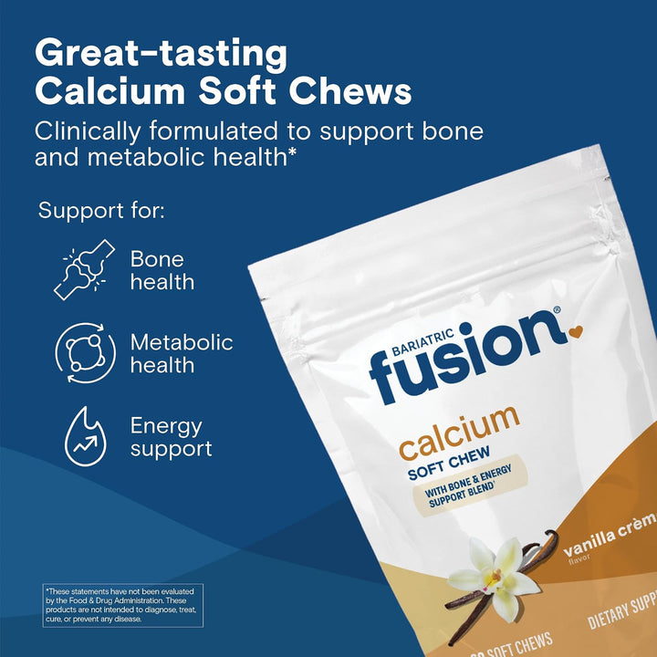 Bariatric Fusion Citrato de calcio con sabor a vainilla, 500 mg y v...