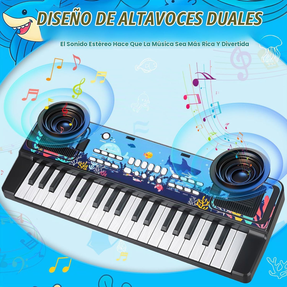 37 Teclas Actualizadas Teclado De Piano Para Niños Con Soporte De Música De