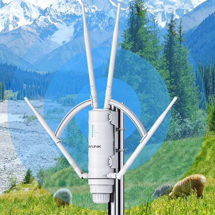 WAVLINK AC1200 Extensor de alcance WiFi al aire libre de largo alca...