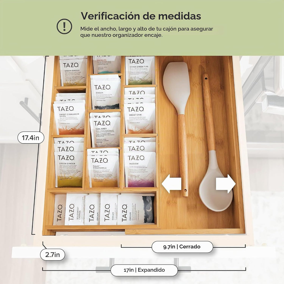 Organizador de bolsas de té y cápsulas de café