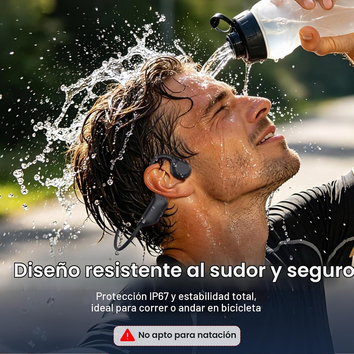 Auriculares de conducción ósea Bluetooth 6.0, impermeable IP67