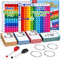 JoyCat 288 tarjetas de matemáticas y tablero de doble cara, 4 operaciones