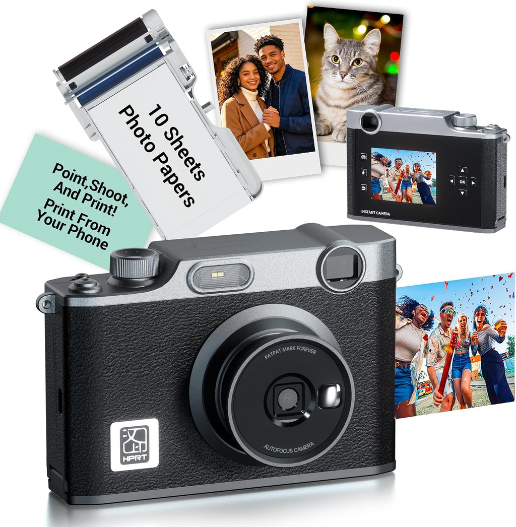 HPRT Cámara instantánea 2 en 1 e impresora fotográfica Poratble