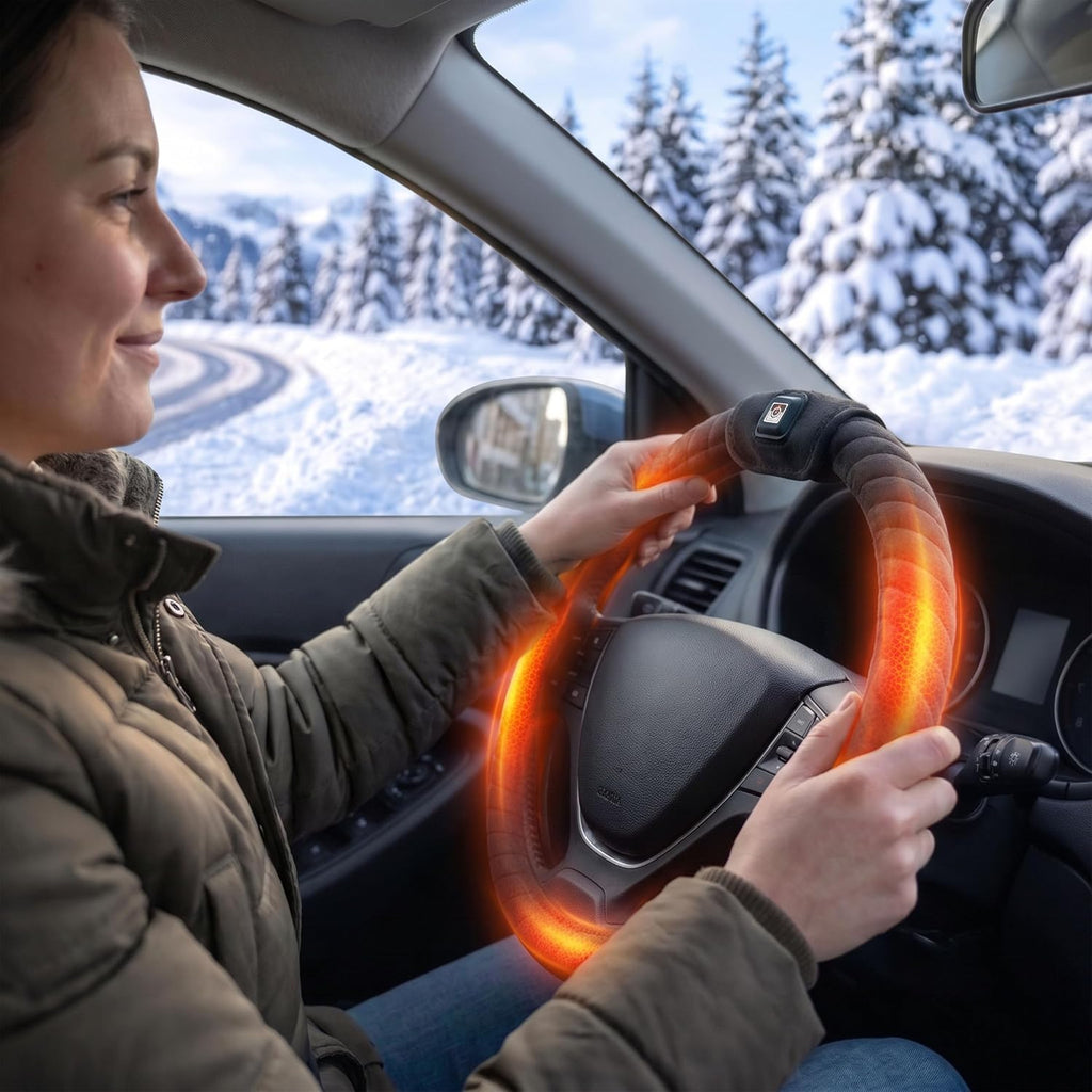 Funda térmica inalámbrica para volante, funda para volante de automóvil