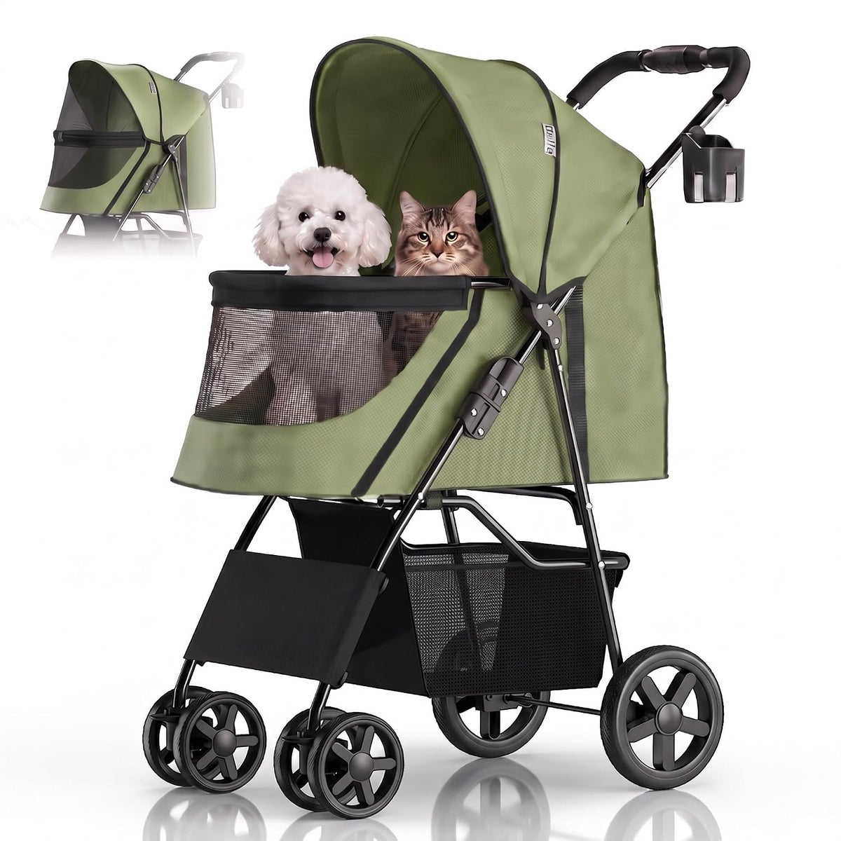 Cochecito para mascotas para perros y gatos pequeños/medianos | Cochecito