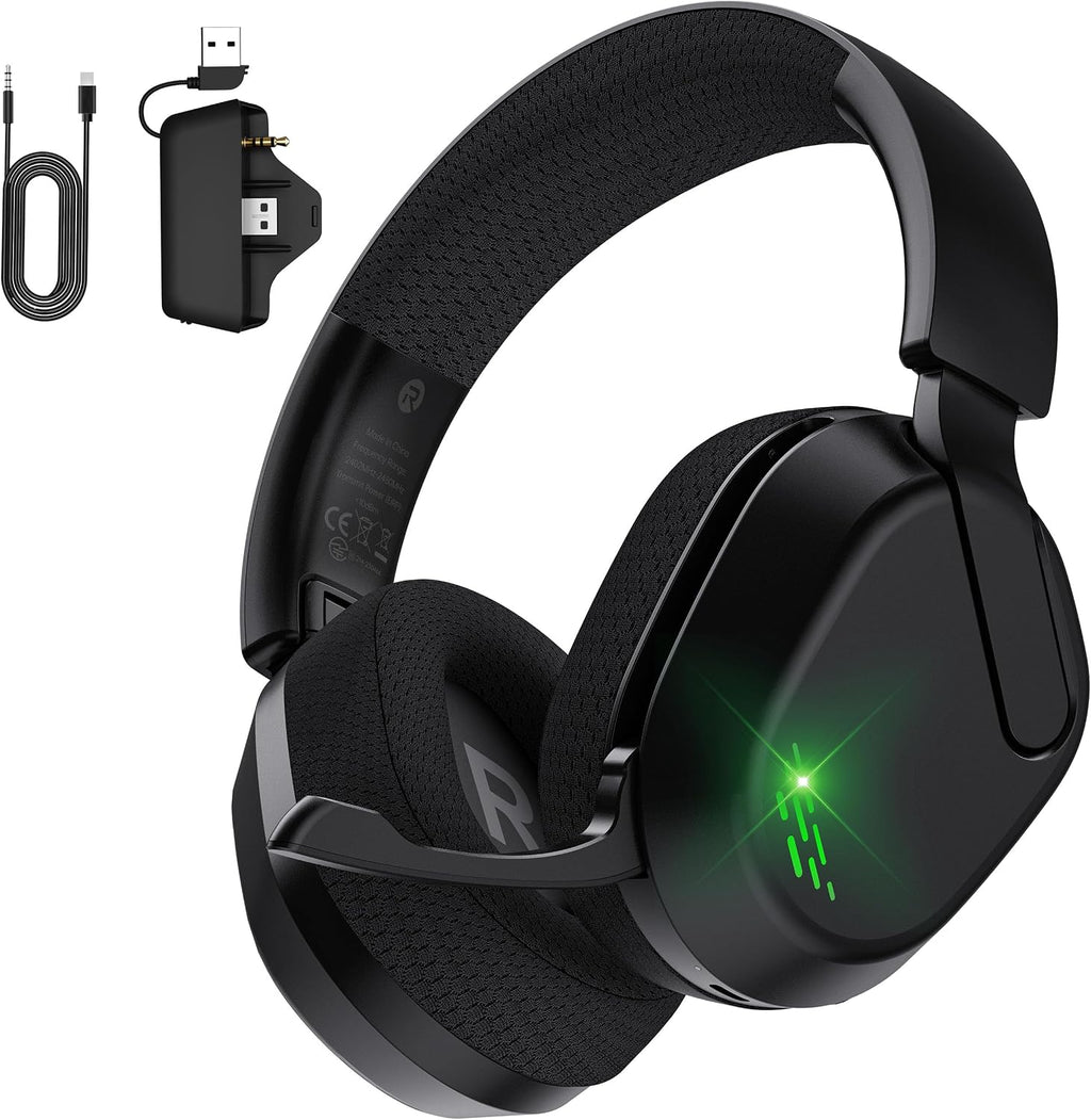 Gvyugke Auriculares Inalámbricos para Gaming para Xbox Series X/S, Xbox One, PS5 - Negro