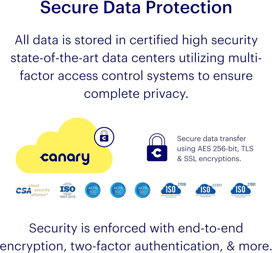CANARY Cámara de seguridad para interiores: monitorea el hogar, WiF...