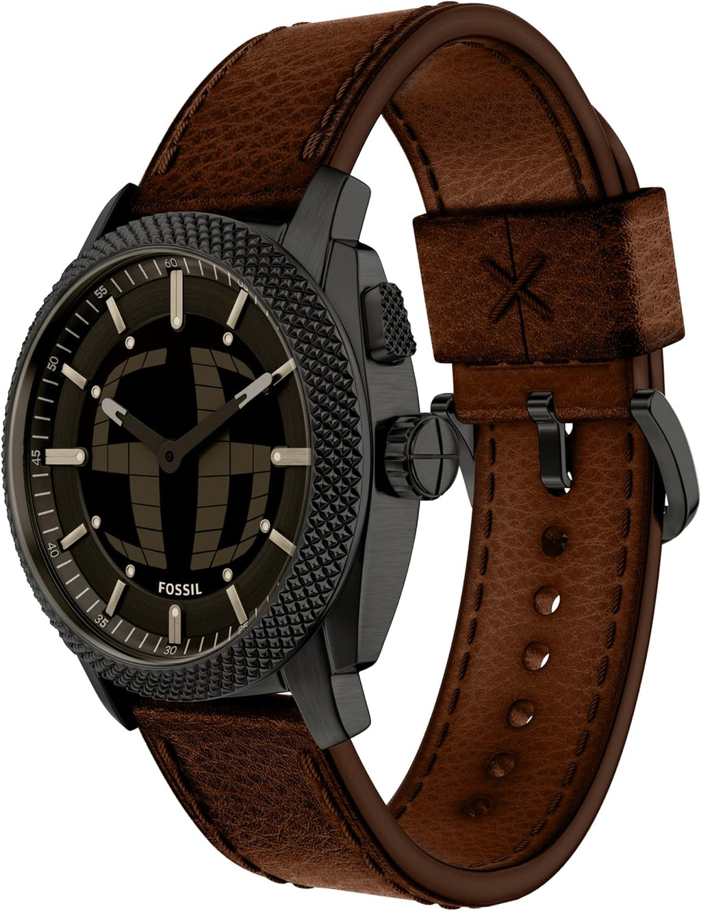 Fossil Reloj para hombre, reloj de cuarzo de acero inoxidable con tres manecillas para hombre