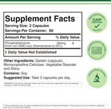 Suplemento de fosfatidilserina de 300 mg por porción, 120 cápsulas...
