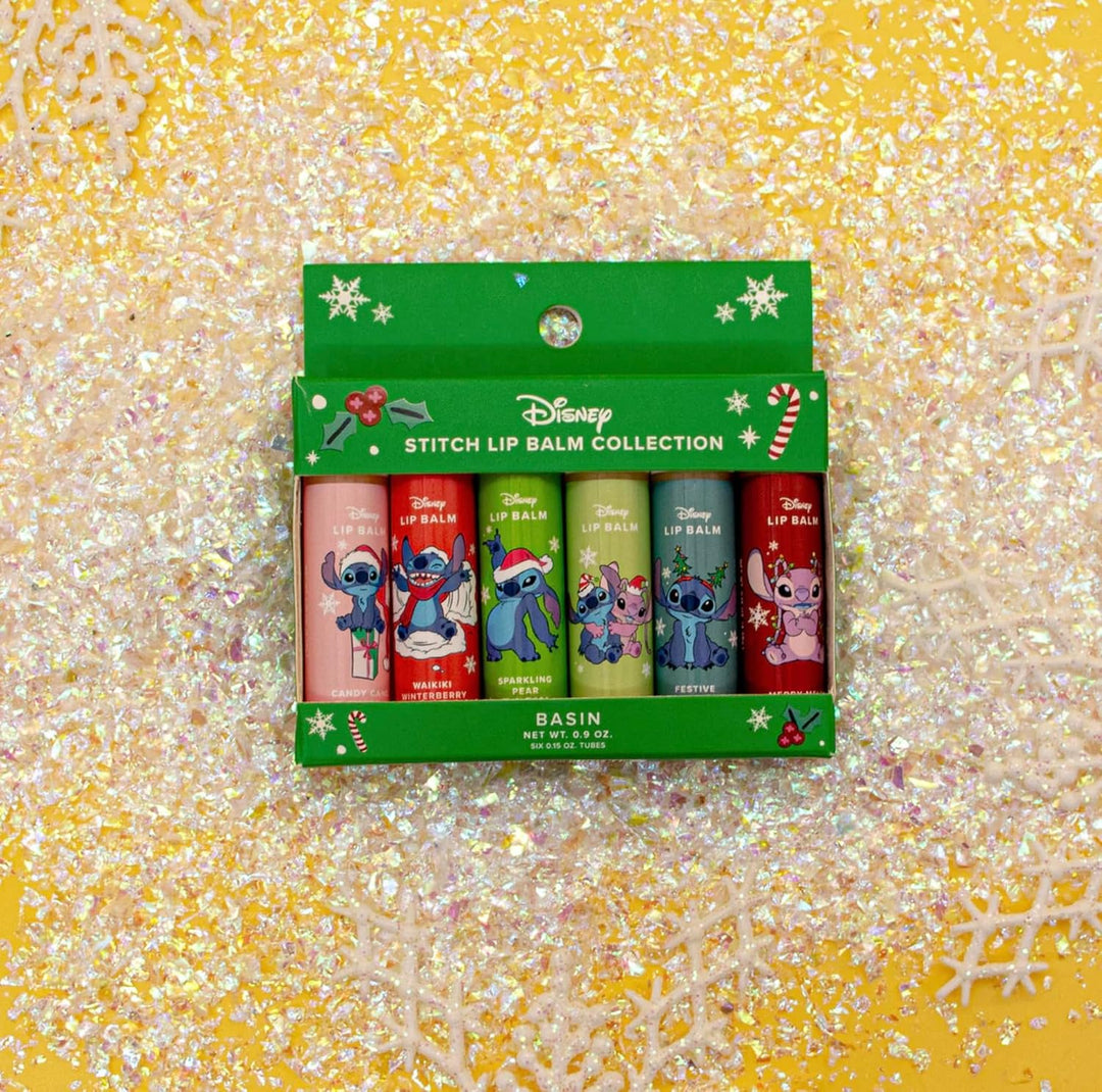 Basin Colección de bálsamo labial de Navidad de Disney Stitch, paqu...