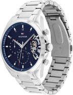 Tommy Hilfiger Reloj para hombre – Cuarzo Multifunción, caja de acero inoxidable de 1.732 in, esfera de esqueleto, pulsera de eslabones – Reloj de vestir para hombre