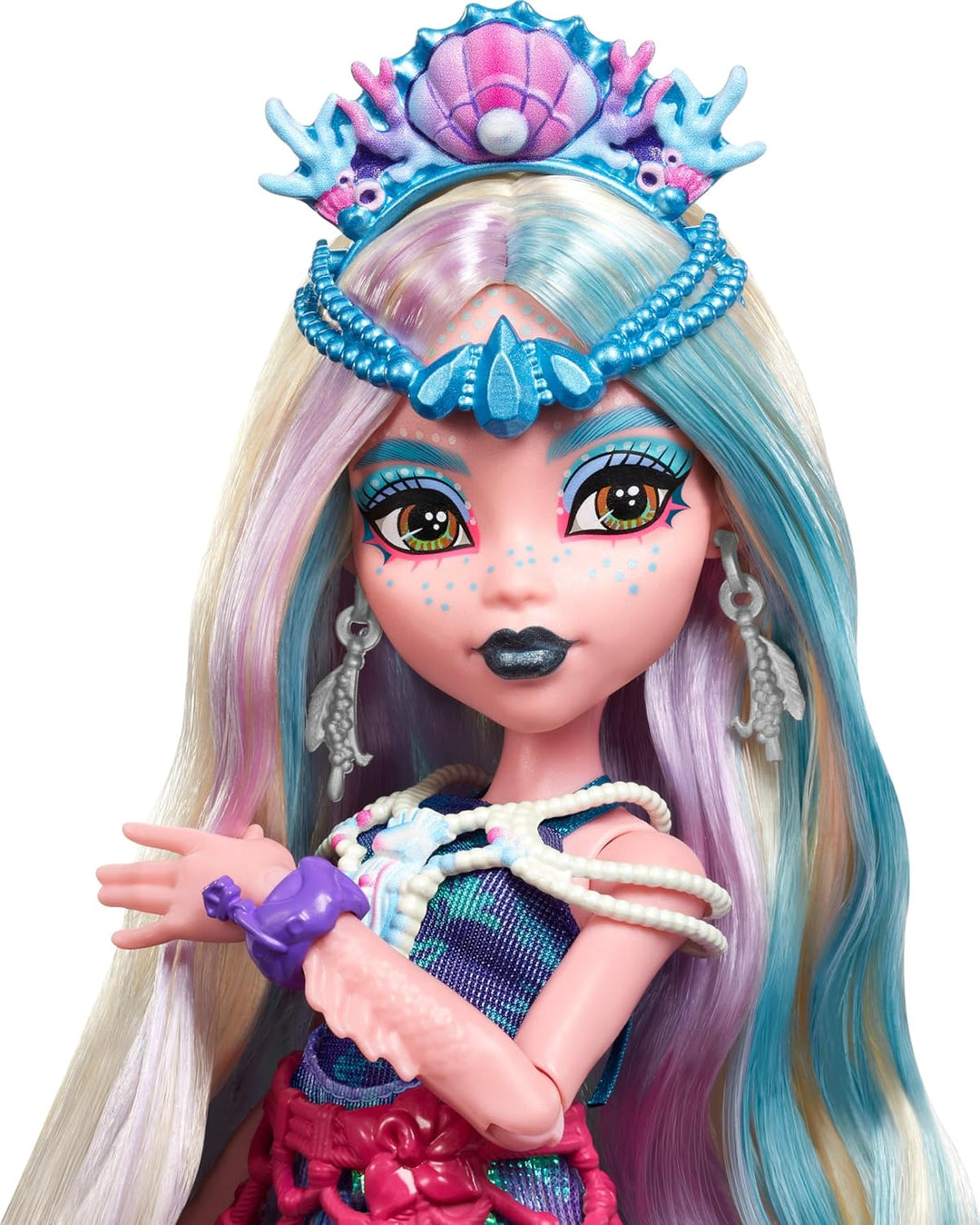 Monster High Muñeca Monster Fest, Lagoona Blue con atuendo glamoros...